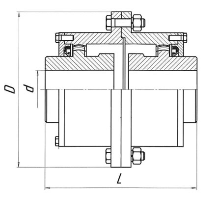 чертеж зубчатой муфты